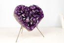 Large Amethyst Druzy Heart with High - Grade Deep Purple Natural Crystal (3.1 kg / 7 lb) - E2D Crystals & Minerals
