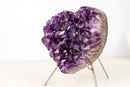 Large Amethyst Druzy Heart with High - Grade Deep Purple Natural Crystal (3.1 kg / 7 lb) - E2D Crystals & Minerals