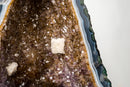 Tall Blue Lace Agate Cathedral Geode with Lavender Amethyst Druzy, Calcite & Cacoxenite (19 in, 34 lb) - E2D Crystals & Minerals