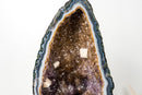 Tall Blue Lace Agate Cathedral Geode with Lavender Amethyst Druzy, Calcite & Cacoxenite (19 in, 34 lb) - E2D Crystals & Minerals