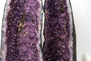Pair of Tall Amethyst Cathedral Geodes - Sculptural Formation with Purple Druzy (27 in / 58 Lb) - E2D Crystals & Minerals