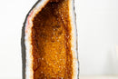 Citrine Geode Cave with Rare Natural Galaxy Druzy and Vibrant Golden - Orange Color (14 lb / 12 In) - E2D Crystals & Minerals