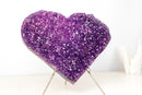 Large Sparkly Amethyst Heart with Deep Violet - Purple Druzy (10.5 lb) - E2D Crystals & Minerals