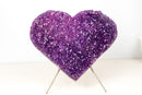 Large Sparkly Amethyst Heart with Deep Violet - Purple Druzy (10.5 lb) - E2D Crystals & Minerals