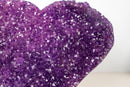 Large Sparkly Amethyst Heart with Deep Violet - Purple Druzy (10.5 lb) - E2D Crystals & Minerals