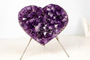 Large Amethyst Druzy Heart with High - Grade Deep Purple Natural Crystal (3.1 kg / 7 lb) - E2D Crystals & Minerals