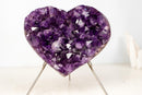 Large Amethyst Druzy Heart with High - Grade Deep Purple Natural Crystal (3.1 kg / 7 lb) - E2D Crystals & Minerals