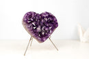 Large Amethyst Druzy Heart with High - Grade Deep Purple Natural Crystal (3.1 kg / 7 lb) - E2D Crystals & Minerals