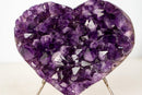 Large Amethyst Druzy Heart with High - Grade Deep Purple Natural Crystal (3.1 kg / 7 lb) - E2D Crystals & Minerals