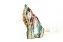 Brazilian Multicolor Polychrome Jasper Slab – Natural Green, Red & Cream Abstract Decor Sculpture, Large - E2D Crystals & Minerals