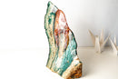 Brazilian Multicolor Polychrome Jasper Slab – Natural Green, Red & Cream Abstract Decor Sculpture, Large - E2D Crystals & Minerals