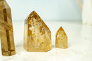 Set of 4 Water - Clear Citrine Quartz + 1 Hematoid Quartz Generators - E2D Crystals & Minerals