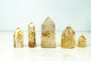 Set of 4 Water - Clear Citrine Quartz + 1 Hematoid Quartz Generators - E2D Crystals & Minerals