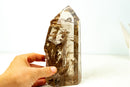 High - Grade Landscape Quartz Generator Point with Natural Matrix - Brazilian Scenic Quartz Tower, 4.8 Lb. 8 In. - E2D Crystals & Minerals