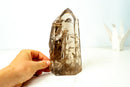 High - Grade Landscape Quartz Generator Point with Natural Matrix - Brazilian Scenic Quartz Tower, 4.8 Lb. 8 In. - E2D Crystals & Minerals