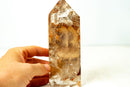 Landscape Quartz Generator Point with Natural Matrix - Brazilian Scenic Lodolite Quartz Tower, 2.2 Lb. 7 In. - E2D Crystals & Minerals