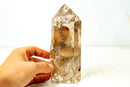Landscape Quartz Generator Point with Natural Matrix - Brazilian Scenic Lodolite Quartz Tower, 2.2 Lb. 7 In. - E2D Crystals & Minerals