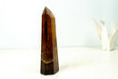 Brazilian Morion Citrine Quartz Obelisk – Smoky Golden Amber Color, Polished Crystal Tower, 1.9 Lb, 8 In. - E2D Crystals & Minerals