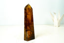 Brazilian Morion Citrine Quartz Obelisk – Smoky Golden Amber Color, Polished Crystal Tower, 1.9 Lb, 8 In. - E2D Crystals & Minerals