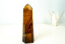 Brazilian Morion Citrine Quartz Obelisk – Smoky Golden Amber Color, Polished Crystal Tower, 1.9 Lb, 8 In. - E2D Crystals & Minerals