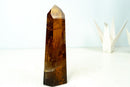 Brazilian Morion Citrine Quartz Obelisk – Smoky Golden Amber Color, Polished Crystal Tower, 1.9 Lb, 8 In. - E2D Crystals & Minerals