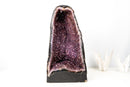 Amethyst Cathedral Geode (43 lb) – Sparkly Purple Druzy with Golden Goethite (AKA Cacoxenite) Inclusions - E2D Crystals & Minerals