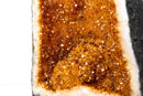 Deep Orange Citrine Cathedral Geode with Flower - Large Statement Piece of Super Extra Grade, Ethically Sourced (46 lb, 19.5 in) - E2D Crystals & Minerals