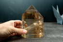Natural Honey Citrine Quartz Tower - Water - Clear, Unheated - E2D Crystals & Minerals