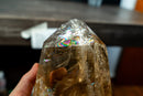 Genuine Brazilian Honey - Gold Citrine Quartz Point - Natural Generator with Multiple Rainbows (1.8 kg / 4.0 lb) - E2D Crystals & Minerals
