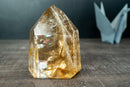 Genuine Brazilian Honey - Gold Citrine Quartz Point - Natural Generator with Multiple Rainbows (1.8 kg / 4.0 lb) - E2D Crystals & Minerals