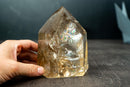 Genuine Brazilian Honey - Gold Citrine Quartz Point - Natural Generator with Multiple Rainbows (1.8 kg / 4.0 lb) - E2D Crystals & Minerals