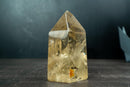 Rare Large Golden Honey Citrine Obelisk Tower with Yellow Hematite Inclusion – Genuine Citrine Crystal from Brazil - (2.8 Kg / 6.2 lb) - E2D Crystals & Minerals