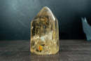 Rare Large Golden Honey Citrine Obelisk Tower with Yellow Hematite Inclusion – Genuine Citrine Crystal from Brazil - (2.8 Kg / 6.2 lb) - E2D Crystals & Minerals