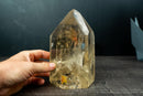Rare Large Golden Honey Citrine Obelisk Tower with Yellow Hematite Inclusion – Genuine Citrine Crystal from Brazil - (2.8 Kg / 6.2 lb) - E2D Crystals & Minerals