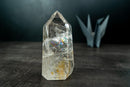 Lemurian Quartz Obelisk Point with Orange Hematite - Diamantina, Brazil (6 in Tall) - E2D Crystals & Minerals