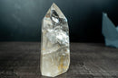 Lemurian Quartz Obelisk Point with Orange Hematite - Diamantina, Brazil (6 in Tall) - E2D Crystals & Minerals