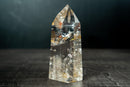 AAA Water - Clear Lemurian Quartz Obelisk with Orange Hematite Inclusions - Diamantina, Brazil (616 g / 5.5 in) - E2D Crystals & Minerals