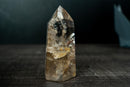 Rare Clear Quartz with Landscape Lodolite Inclusions - Natural Artwork in Crystal (621g / 1.4 lb) - E2D Crystals & Minerals