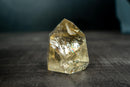 Water - Clear Honey - Gold Citrine Quartz Generator Point with Multiple Rainbows - Genuine Unheated from Brazil, 345g - E2D Crystals & Minerals