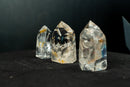 Set of 3 Water - Clear Lemurian Quartz Generators with Rare Hematite Inclusions - Natural, AAA - Grade Wholesale Lot (1.8 lb) - E2D Crystals & Minerals