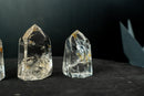 Set of 3 Water - Clear Lemurian Quartz Generators with Rare Hematite Inclusions - Natural, AAA - Grade Wholesale Lot (1.8 lb) - E2D Crystals & Minerals