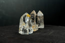Set of 3 Water - Clear Lemurian Quartz Generators with Rare Hematite Inclusions - Natural, AAA - Grade Wholesale Lot (1.8 lb) - E2D Crystals & Minerals