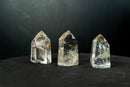 Set of 3 Water - Clear Lemurian Quartz Generators with Rare Hematite Inclusions - Natural, AAA - Grade Wholesale Lot (1.8 lb) - E2D Crystals & Minerals