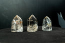 Set of 3 Water - Clear Lemurian Quartz Generators with Rare Hematite Inclusions - Natural, AAA - Grade Wholesale Lot (1.8 lb) - E2D Crystals & Minerals