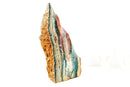 Brazilian Multicolor Polychrome Jasper Slab – Natural Green, Red & Cream Abstract Decor Sculpture, Large - E2D Crystals & Minerals