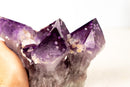 Grape Jelly Amethyst Druzy Cluster with Rare Cristobalite Inclusions - Brazilian Mineral Specimen (3.15 kg / 7 lb) - E2D Crystals & Minerals