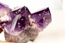 Grape Jelly Amethyst Druzy Cluster with Rare Cristobalite Inclusions - Brazilian Mineral Specimen (3.15 kg / 7 lb) - E2D Crystals & Minerals