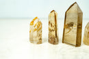 Set of 4 Water - Clear Citrine Quartz + 1 Hematoid Quartz Generators - E2D Crystals & Minerals