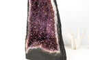 Amethyst Cathedral Geode (43 lb) – Sparkly Purple Druzy with Golden Goethite (AKA Cacoxenite) Inclusions - E2D Crystals & Minerals