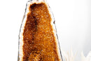 Deep Orange Citrine Cathedral Geode with Flower - Large Statement Piece of Super Extra Grade, Ethically Sourced (46 lb, 19.5 in) - E2D Crystals & Minerals